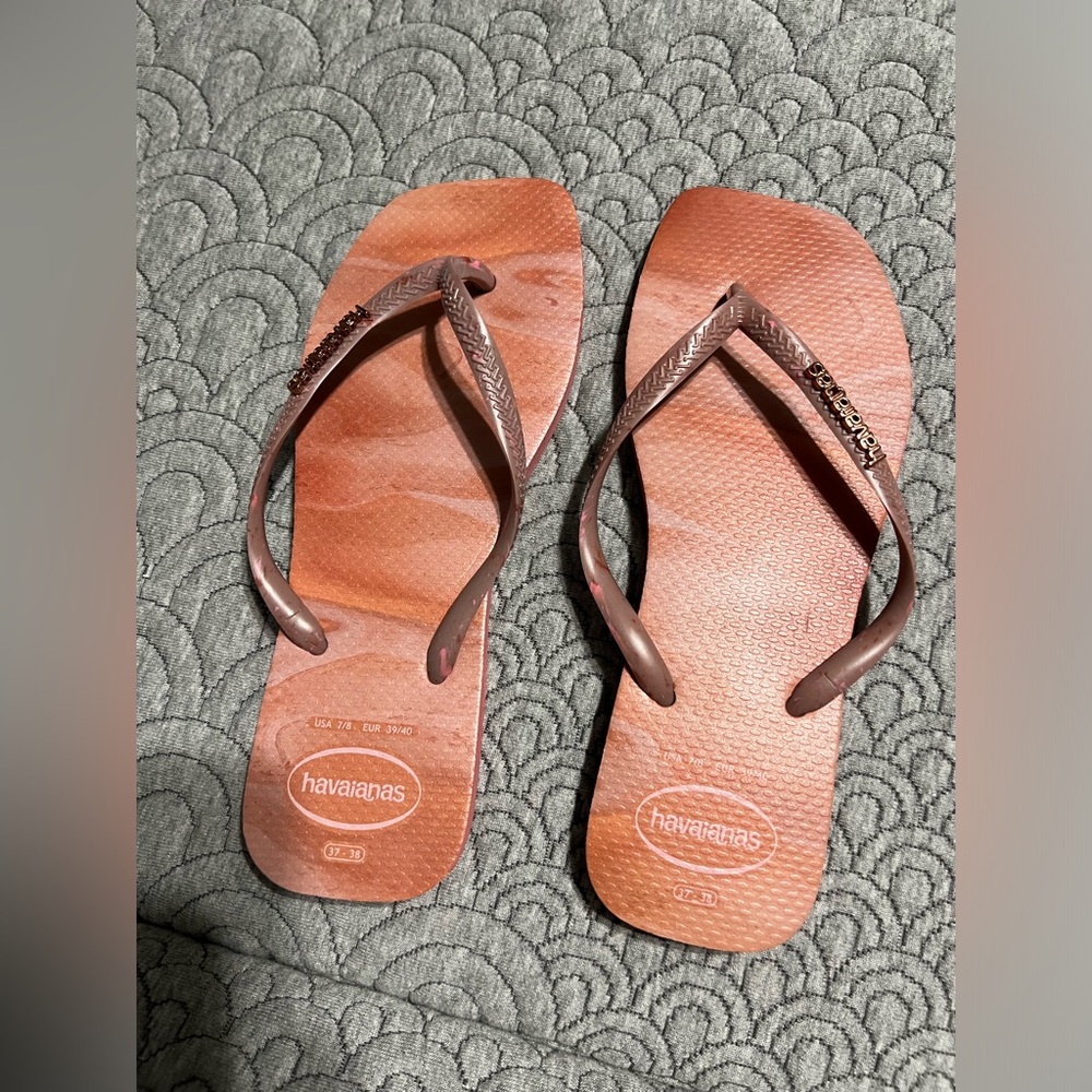 NEW Havaianas Copper/Brown Women's Flip Flop Sandals